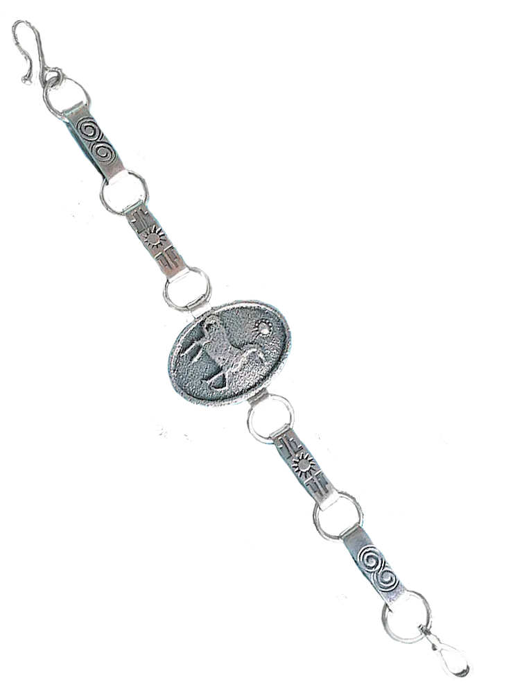 Horse Charm Bracelet with Abalone Shell by Anthony Lovato