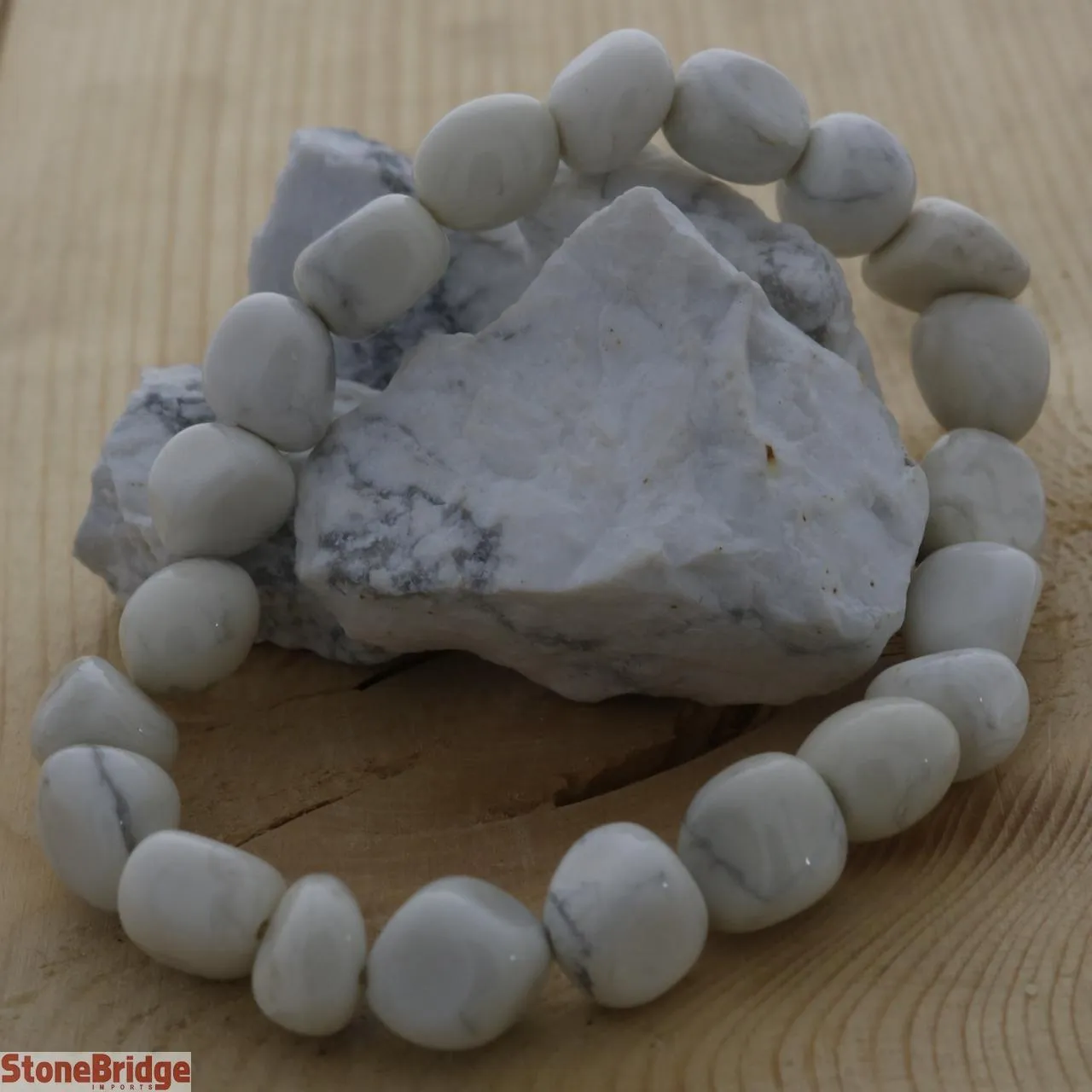 Howlite Cream Tumbled Bracelets