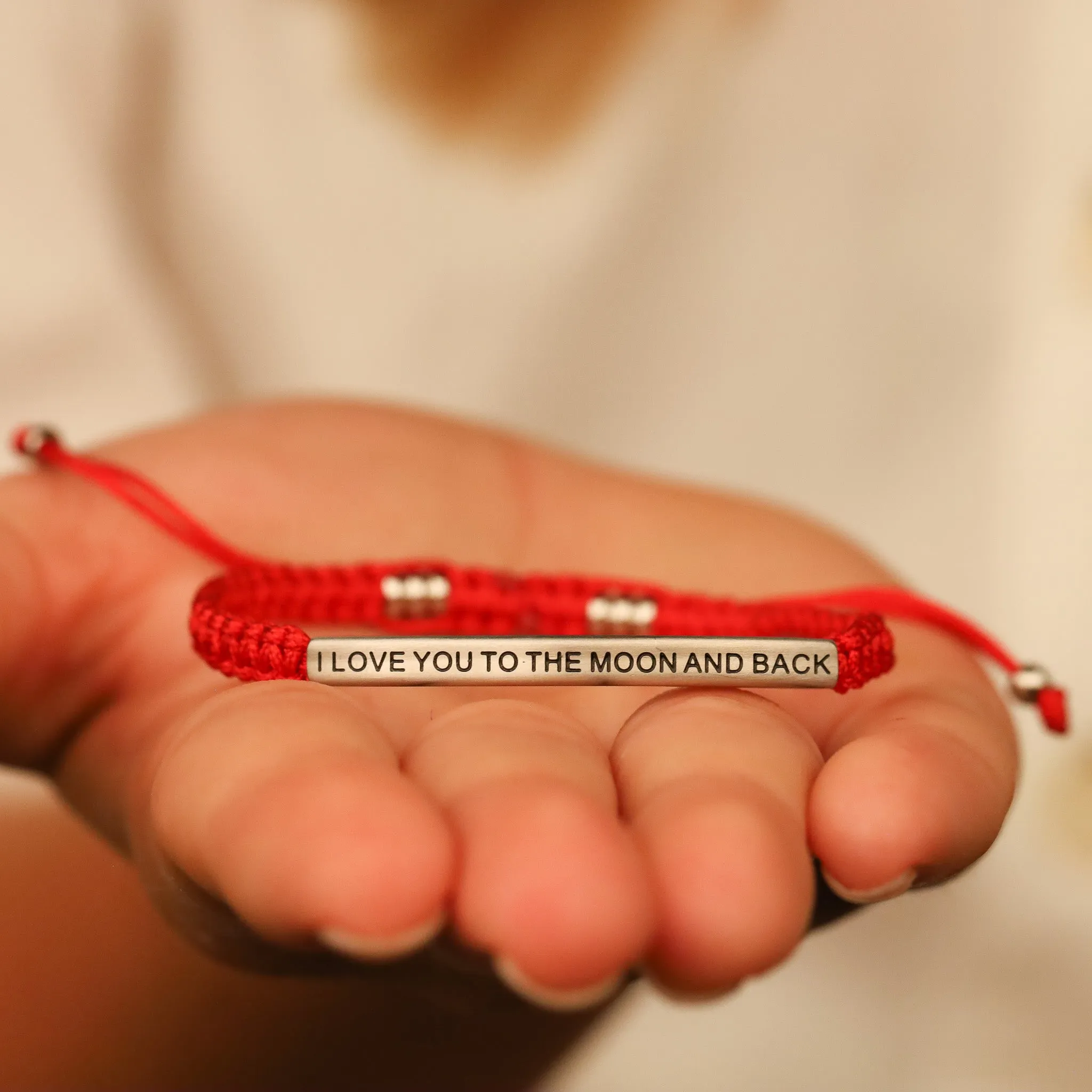 I LOVE YOU TO THE MOON AND BACK ROPE BRACELET