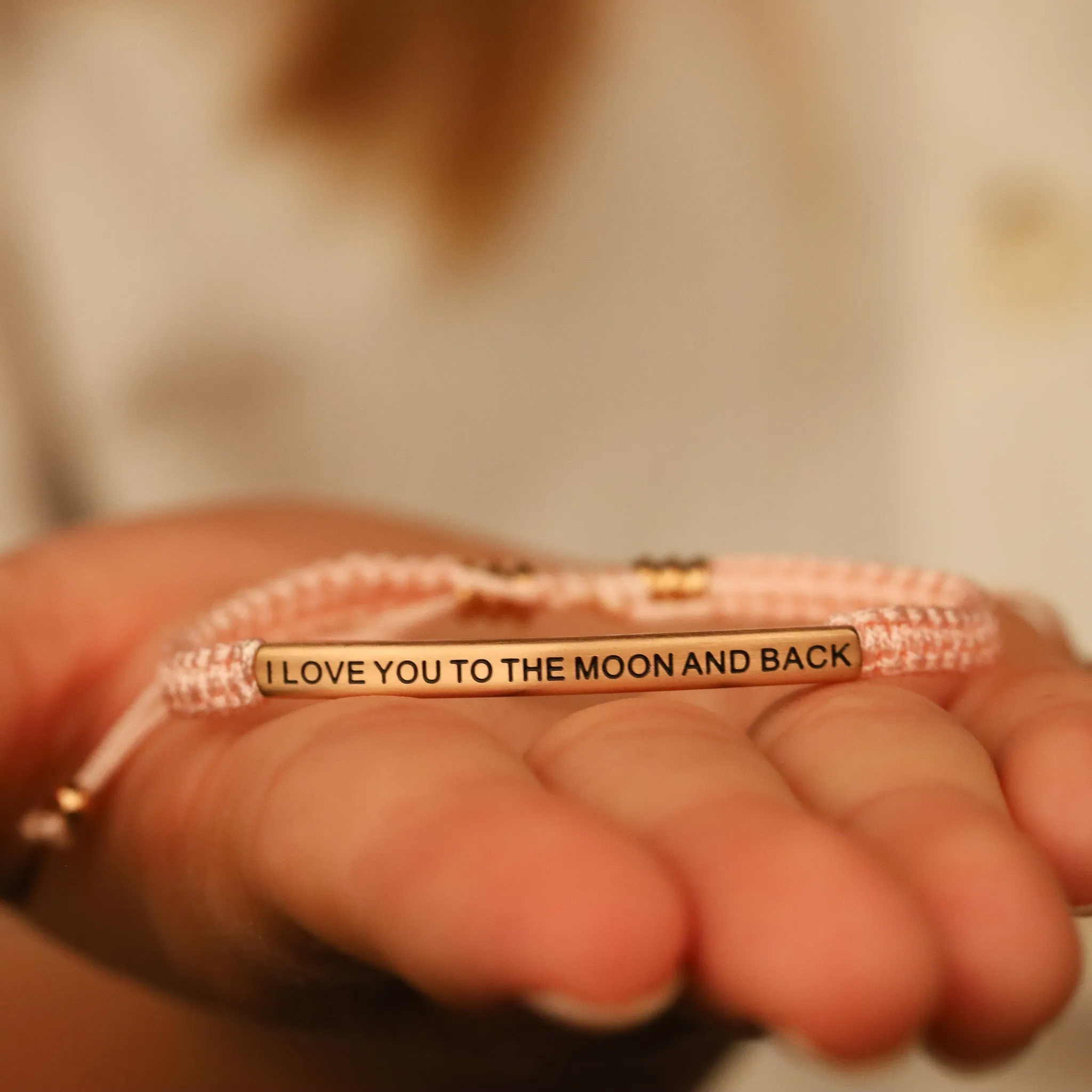 I LOVE YOU TO THE MOON AND BACK ROPE BRACELET