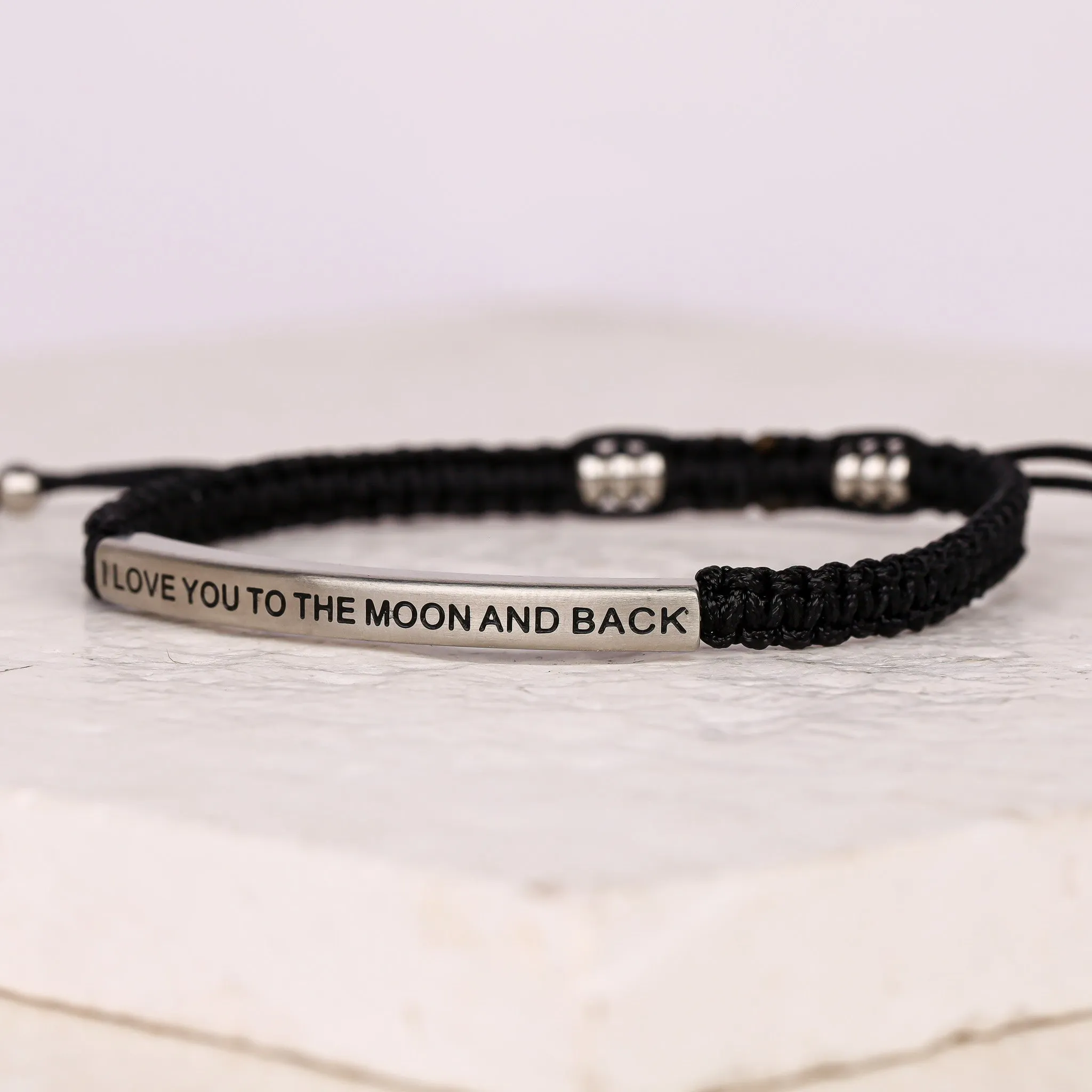 I LOVE YOU TO THE MOON AND BACK ROPE BRACELET