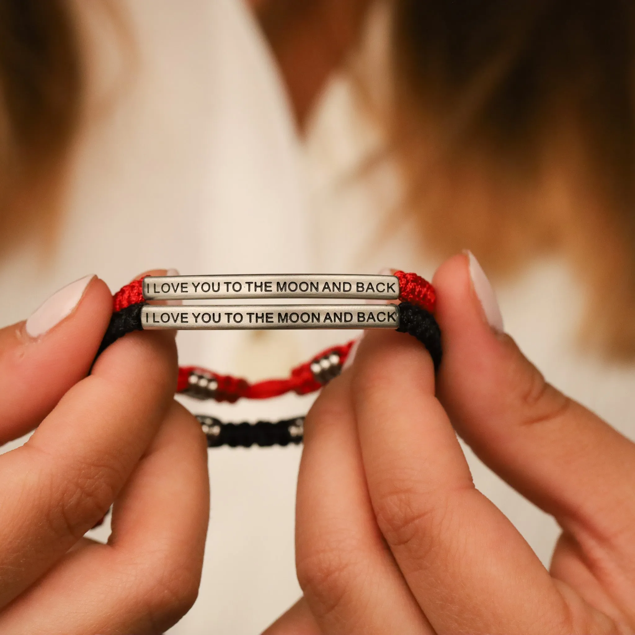 I LOVE YOU TO THE MOON AND BACK ROPE BRACELET