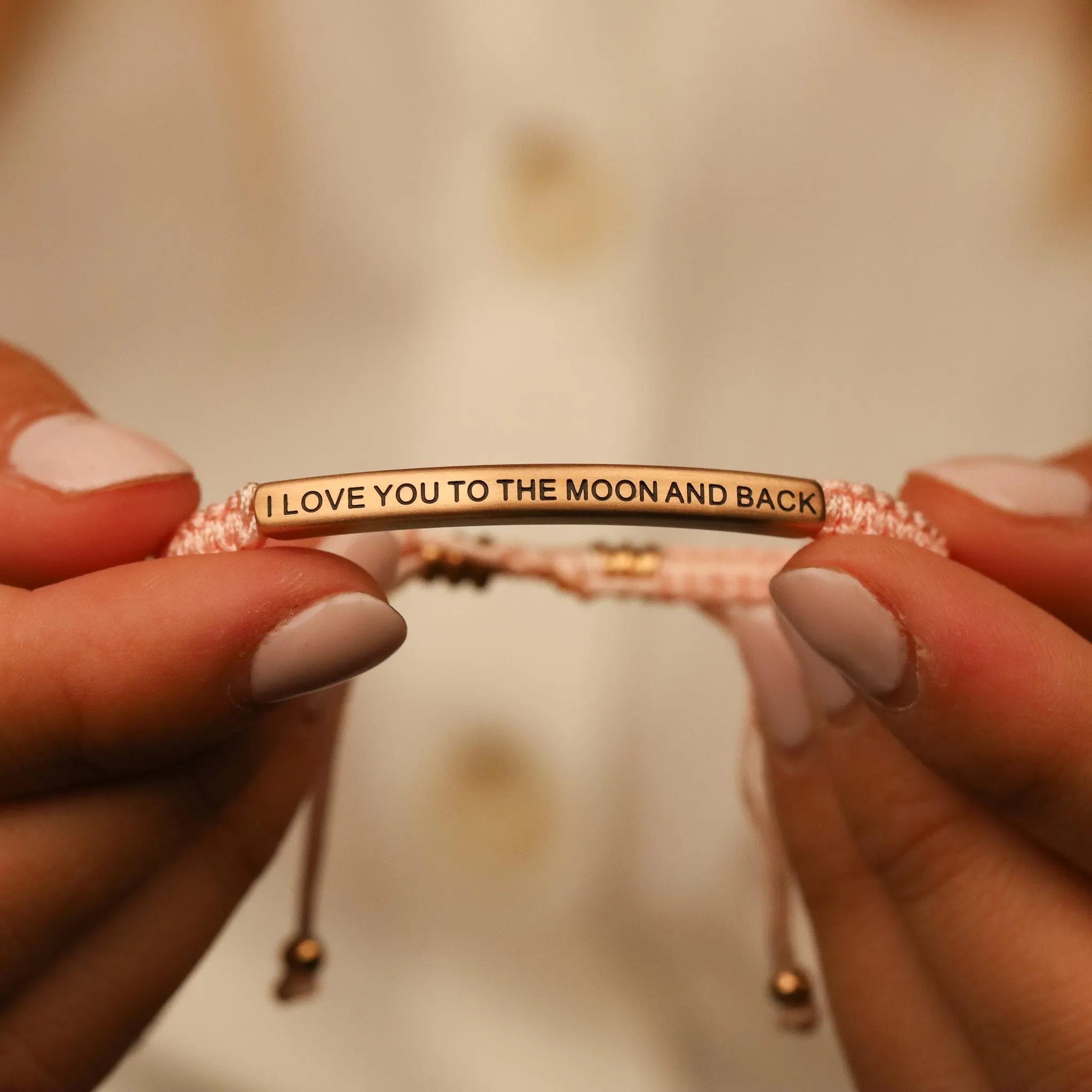 I LOVE YOU TO THE MOON AND BACK ROPE BRACELET