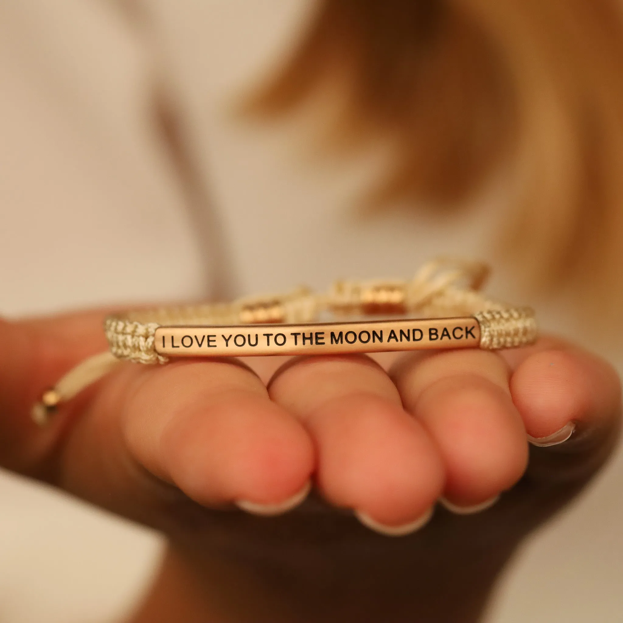 I LOVE YOU TO THE MOON AND BACK ROPE BRACELET