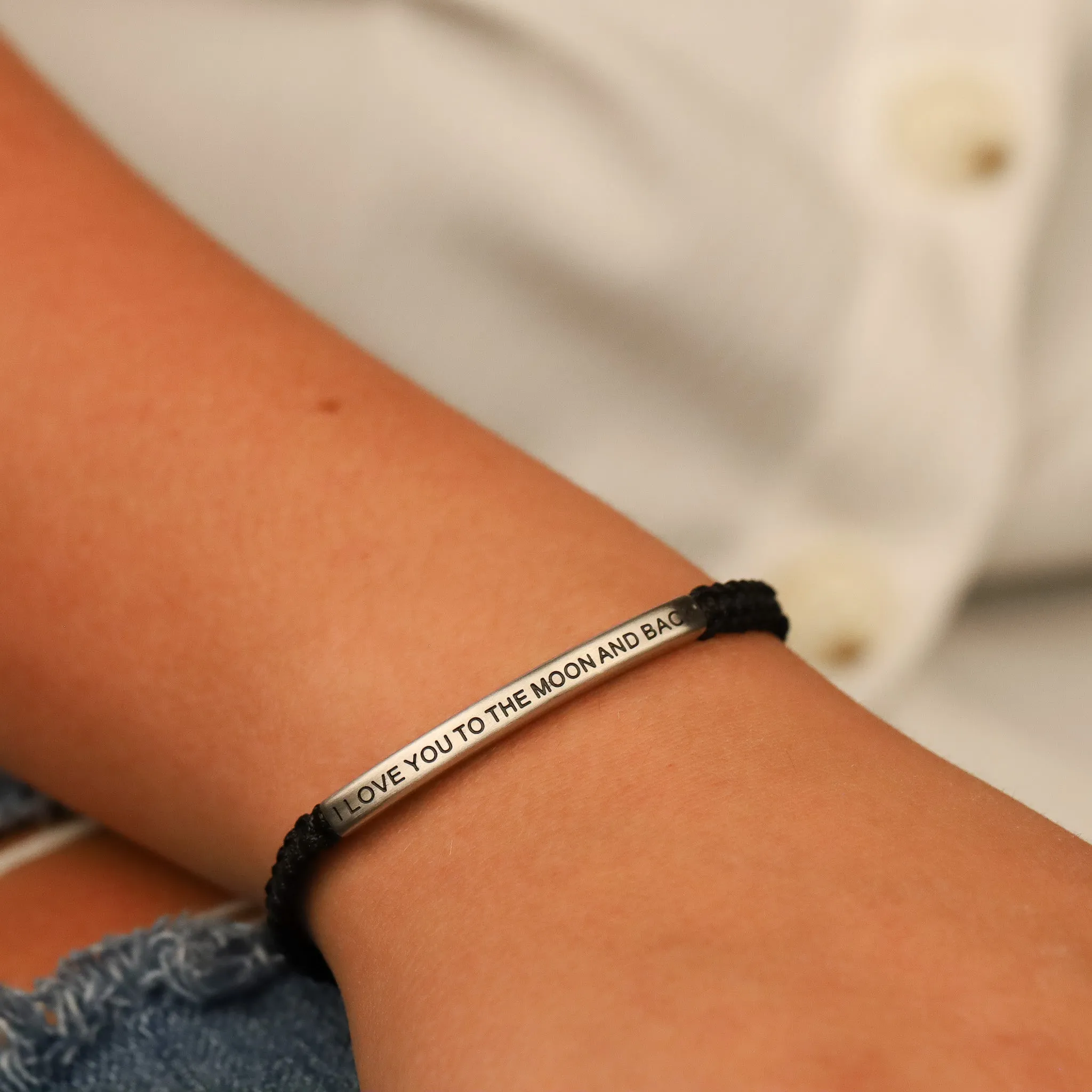 I LOVE YOU TO THE MOON AND BACK ROPE BRACELET