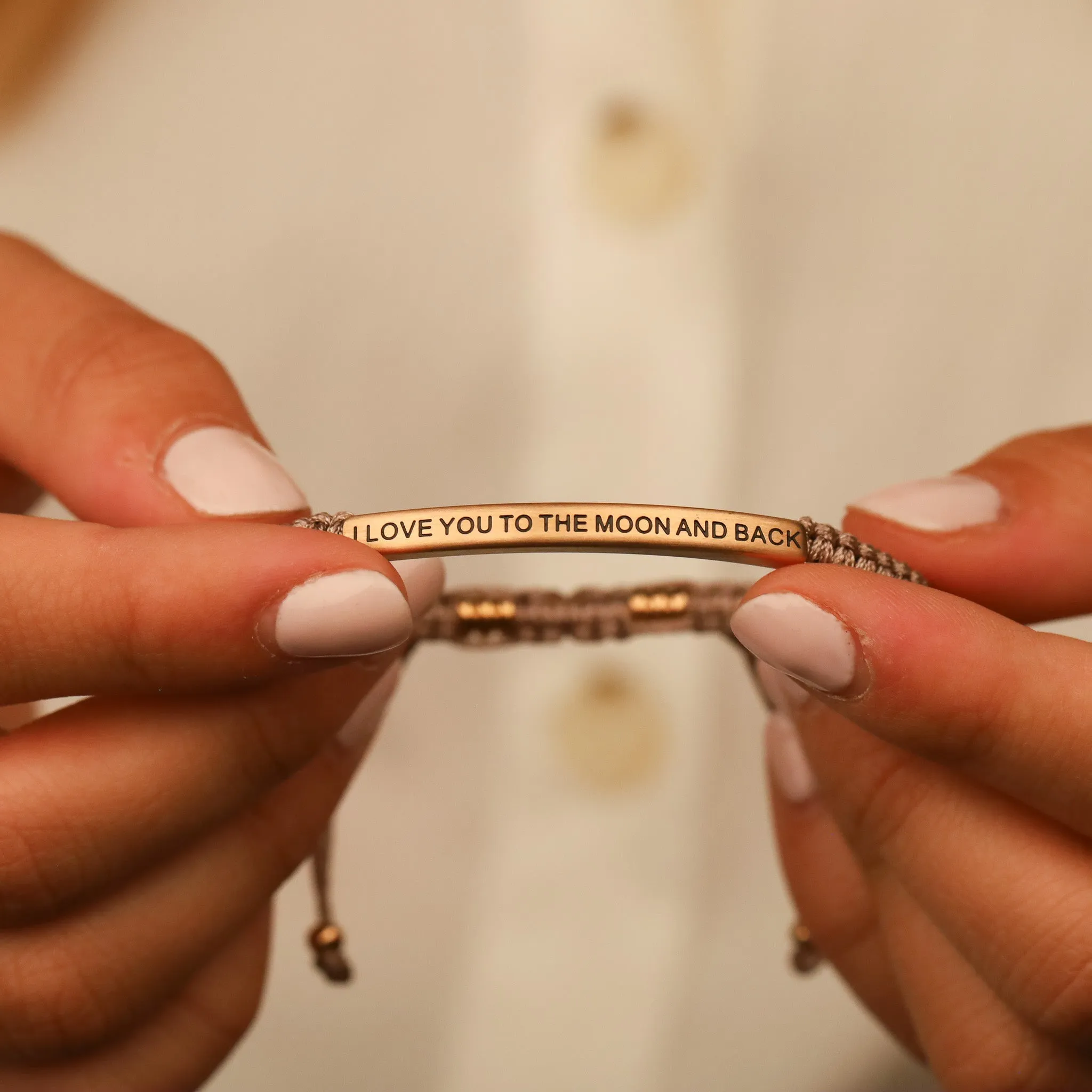 I LOVE YOU TO THE MOON AND BACK ROPE BRACELET