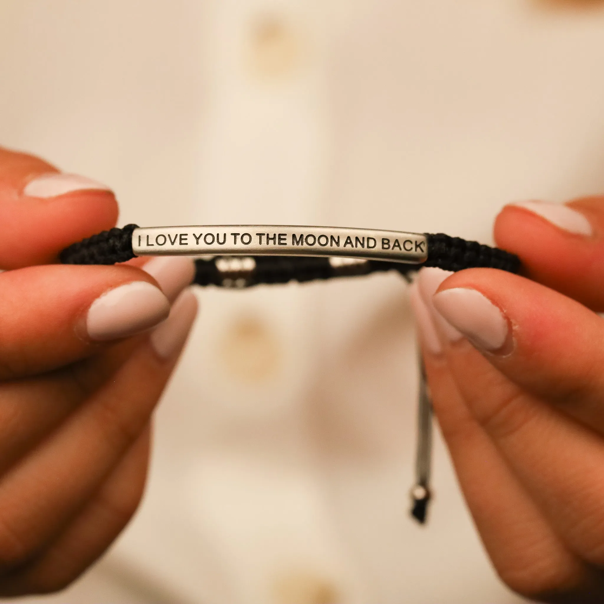 I LOVE YOU TO THE MOON AND BACK ROPE BRACELET