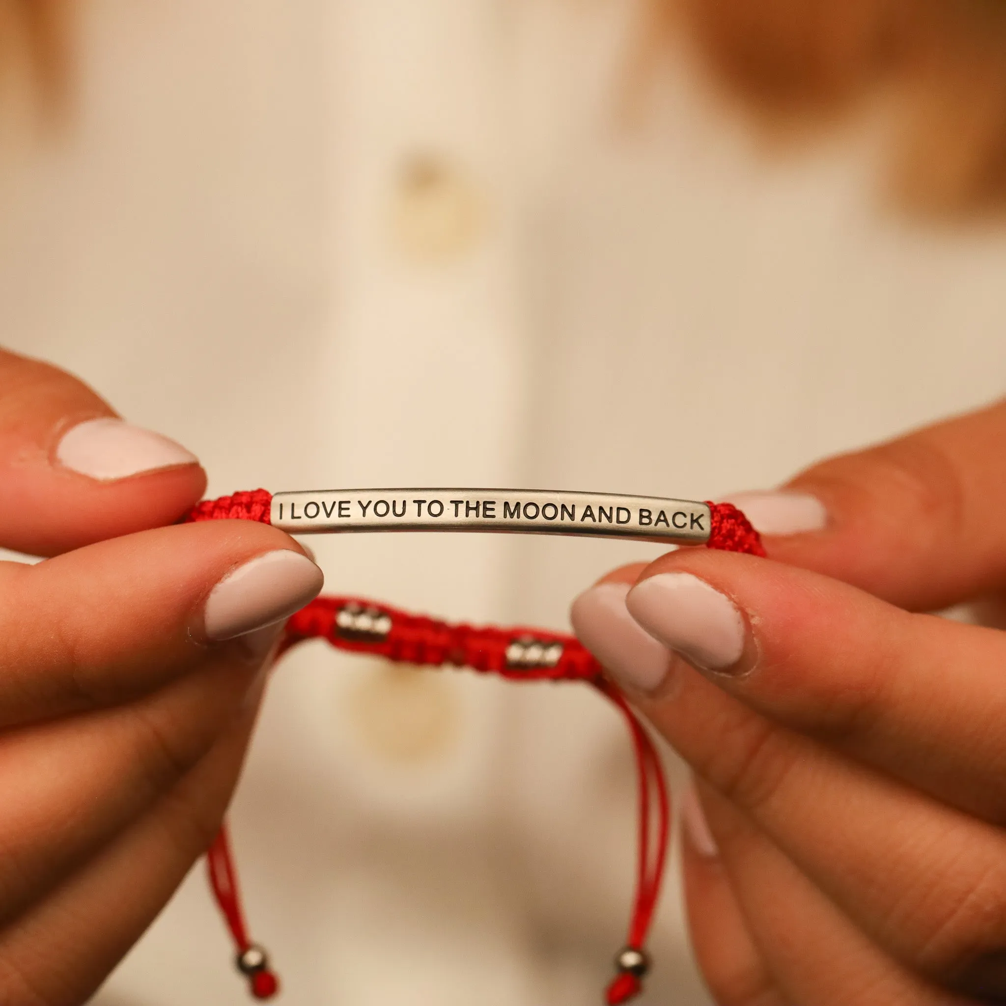 I LOVE YOU TO THE MOON AND BACK ROPE BRACELET