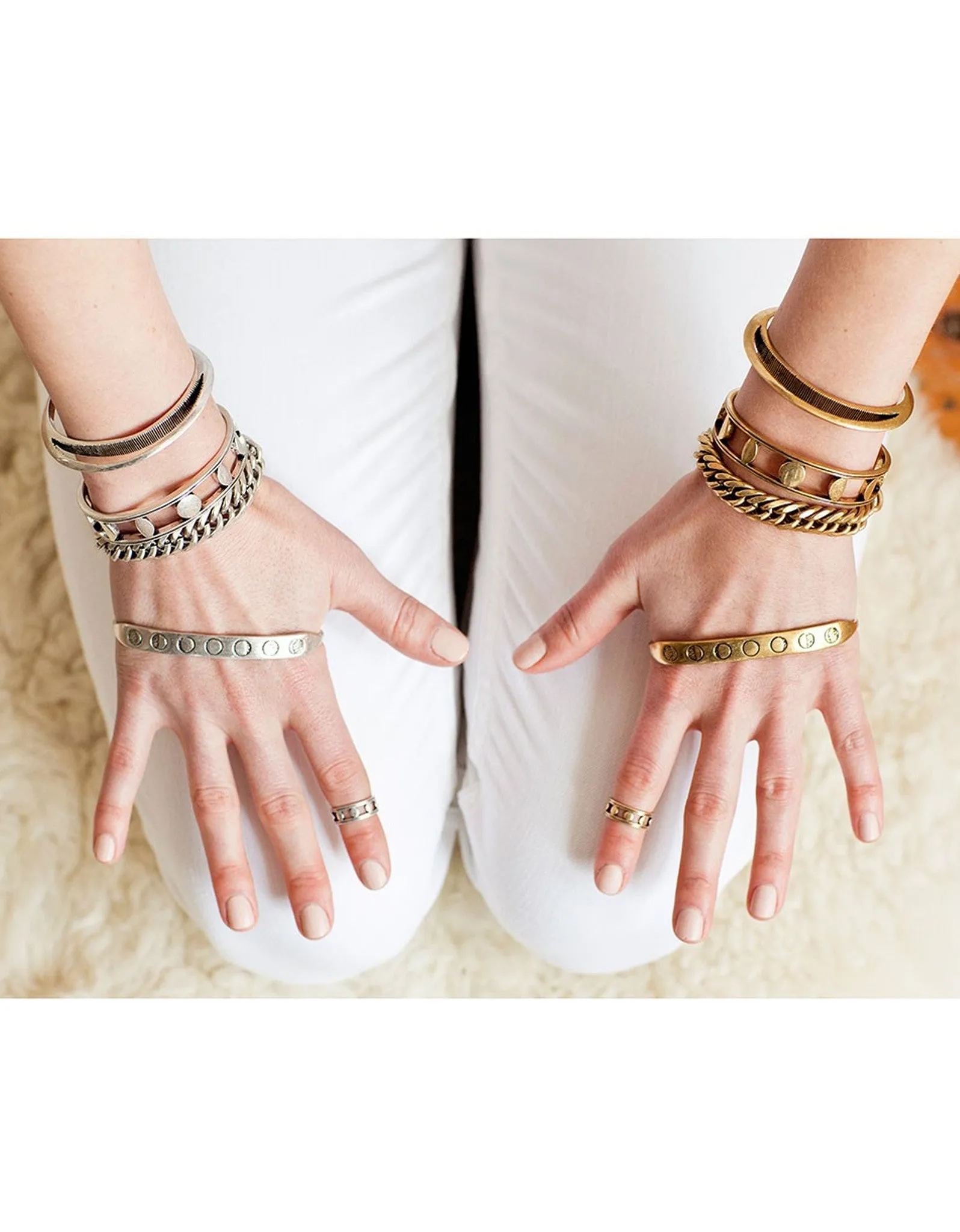 Jenny Bird Crescent Moon Cuff in Antique Silver