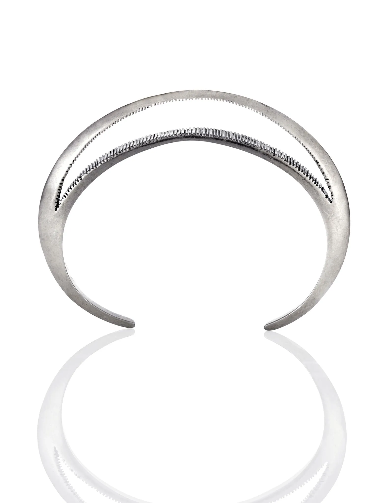 Jenny Bird Crescent Moon Cuff in Antique Silver