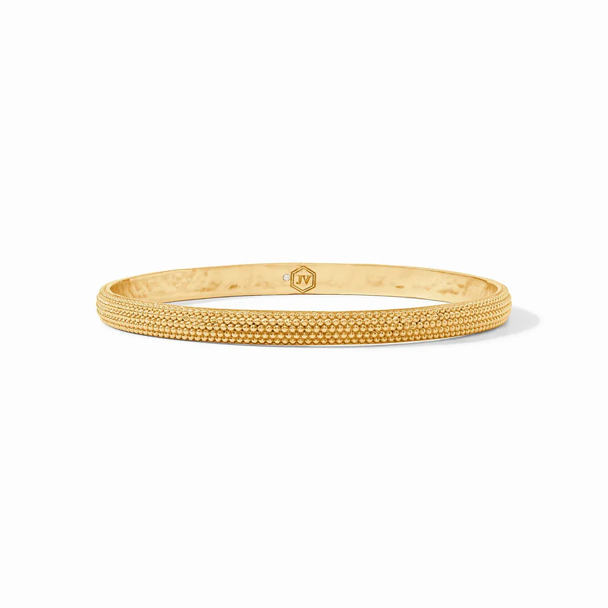 Julie Vos Beaded Eternity Bangle Gold Medium