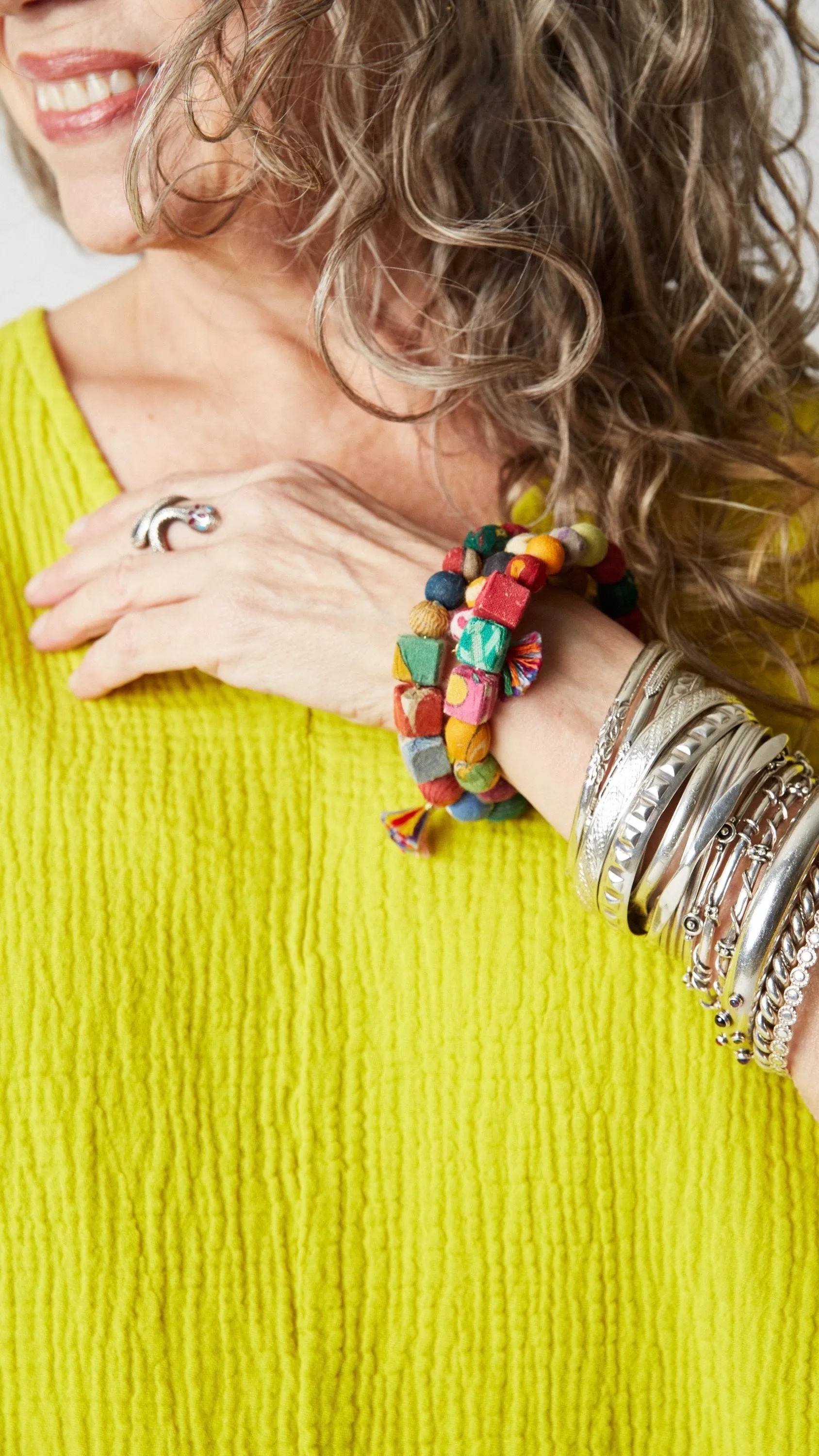 Kantha Bracelet - Spiral Shapes
