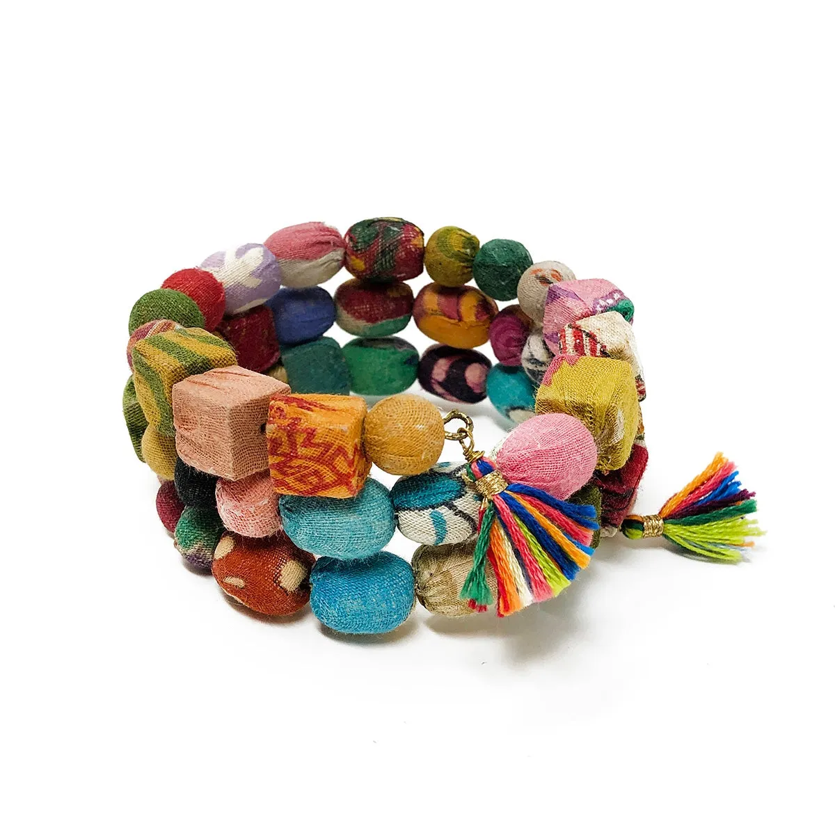 Kantha Bracelet - Spiral Shapes