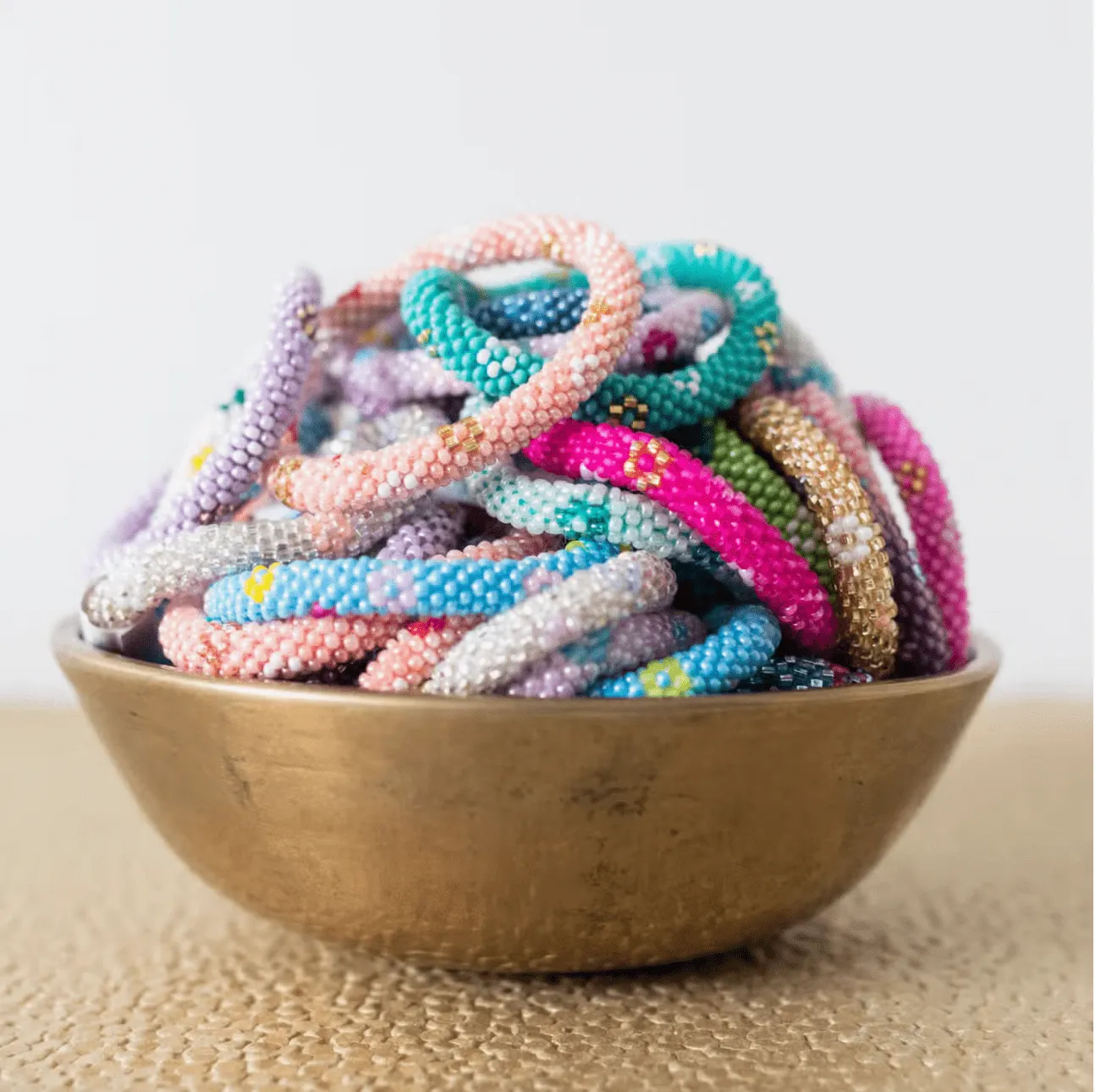 Kids' Flower Beaded Roll-On Bracelet - Multiple Colors