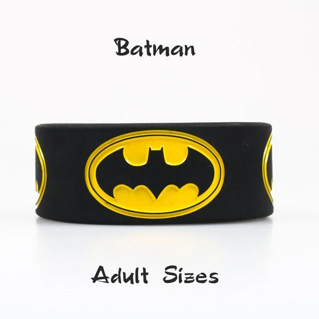 Kids Sizes Captain America Silicone Bracelets Wonder Woman Silicone Band Deadpool Suitable For Children Batman Popular Wristband