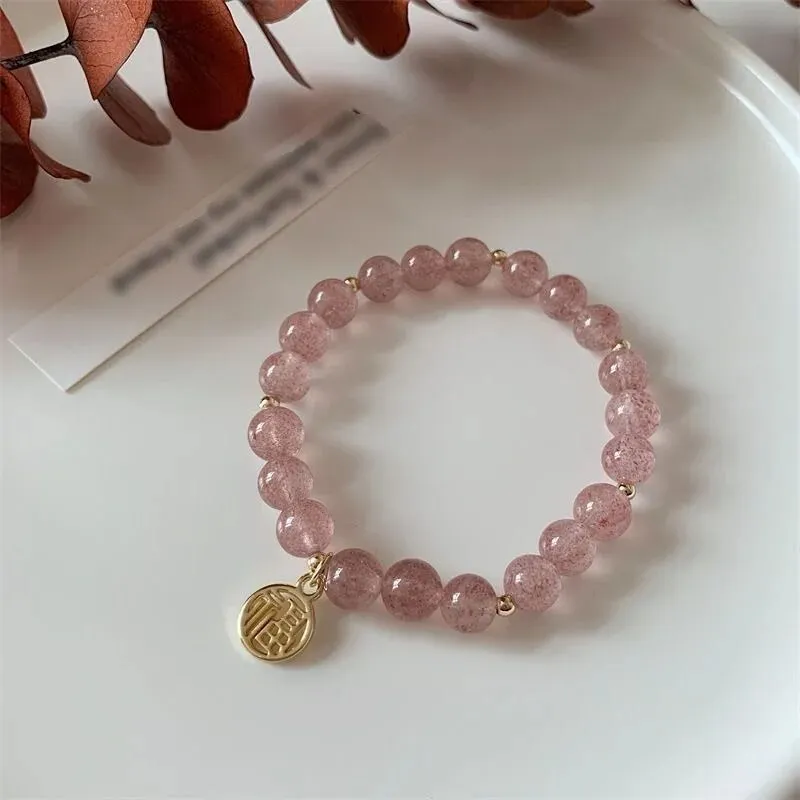 Korean Shell Daisy Crystal Beaded Bracelet For Elegant Ladies Elastic Adjustable Charm Bracelet Jewelry Party Anniversary Gifts