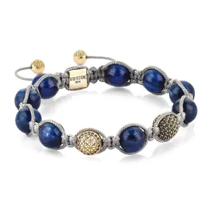 Kyanite Macrame Bracelet - Solid Gold