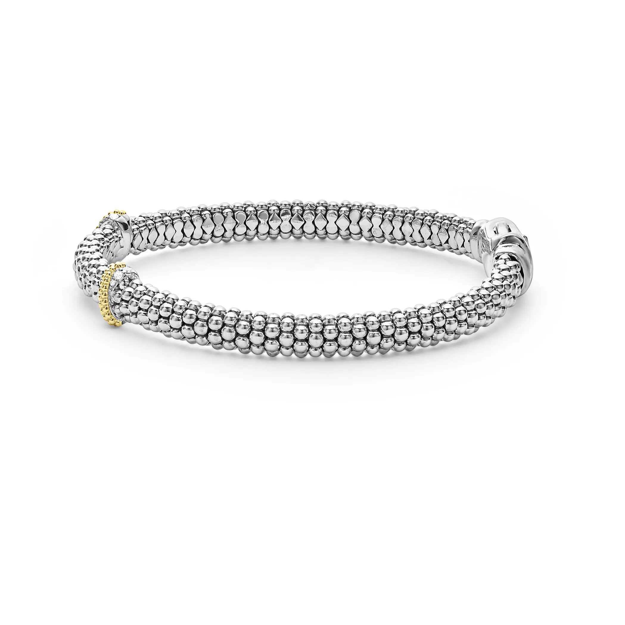 LAGOS Caviar Lux Double X Caviar Diamond Bracelet