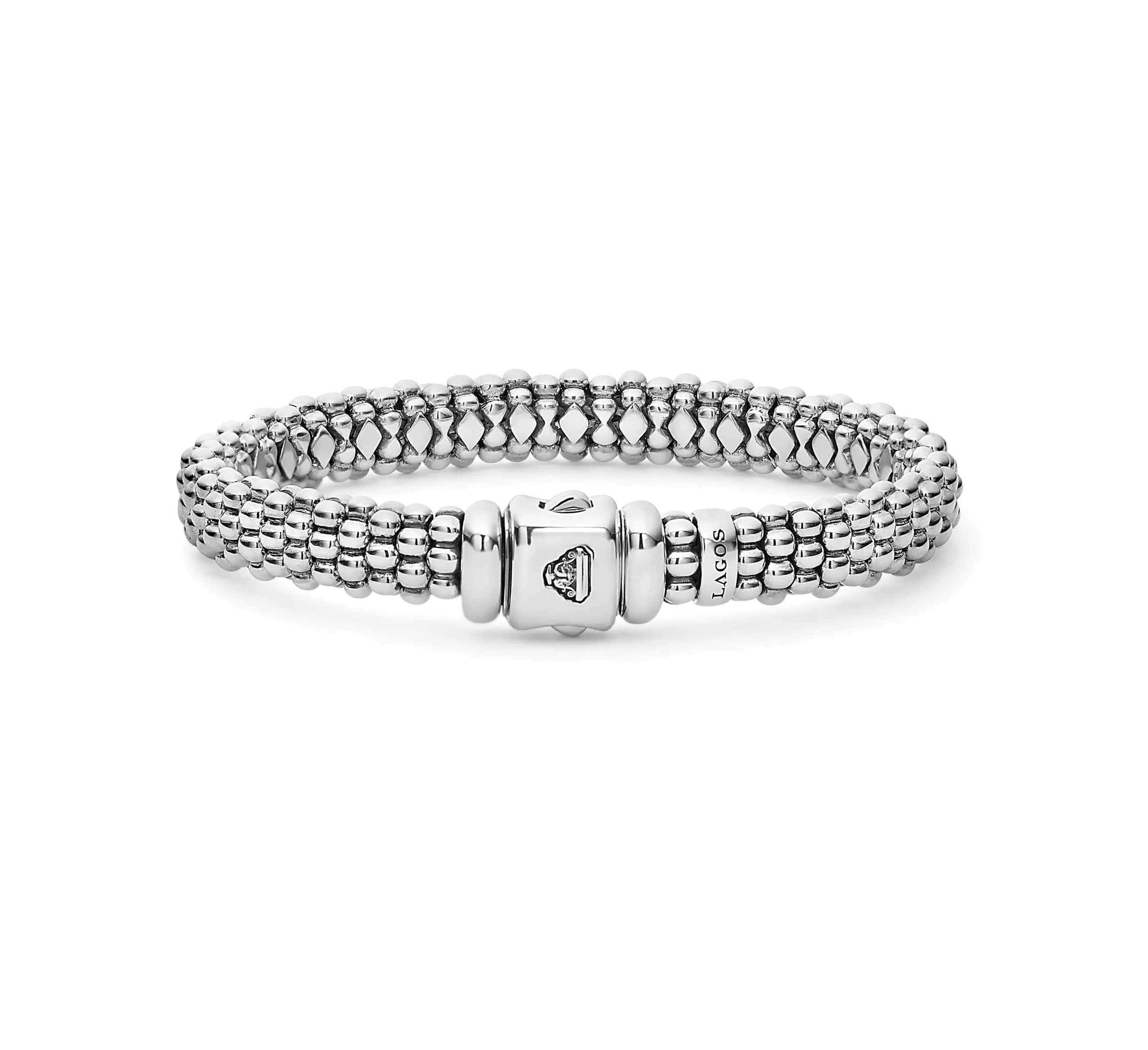 LAGOS Signature Caviar 9mm Silver Bracelet
