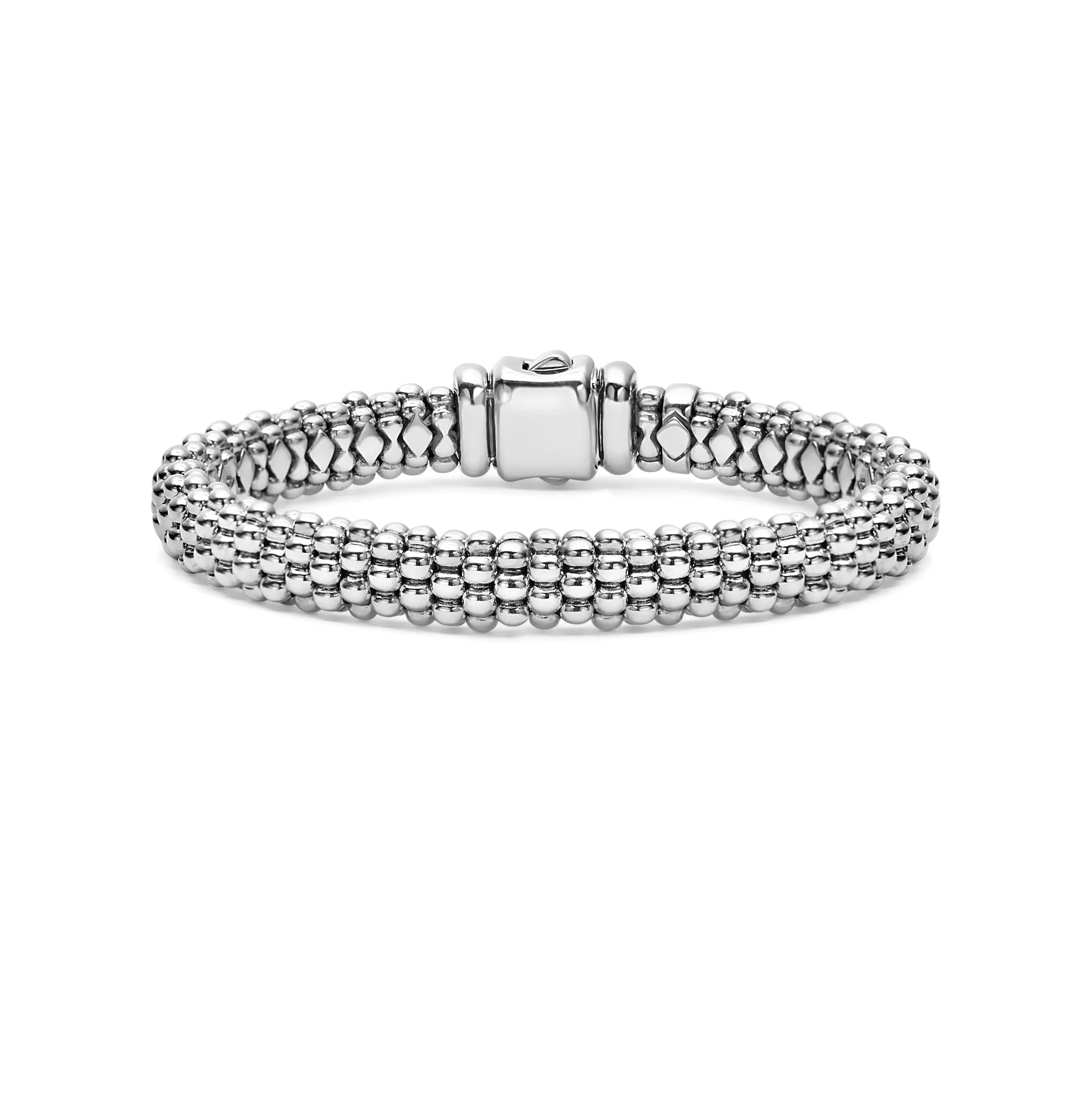 LAGOS Signature Caviar 9mm Silver Bracelet