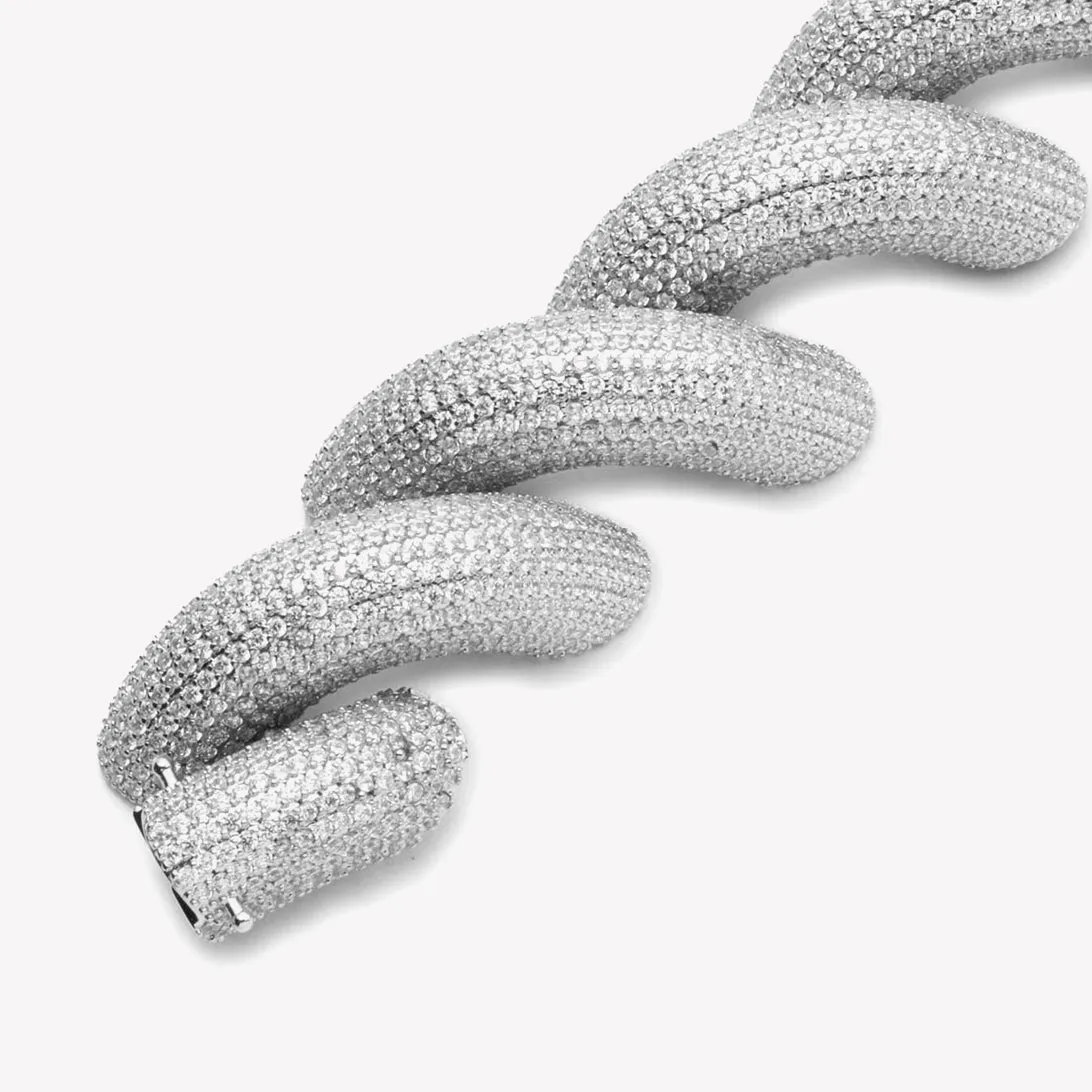 LARGE PAVÉ TORSADE BRACELET