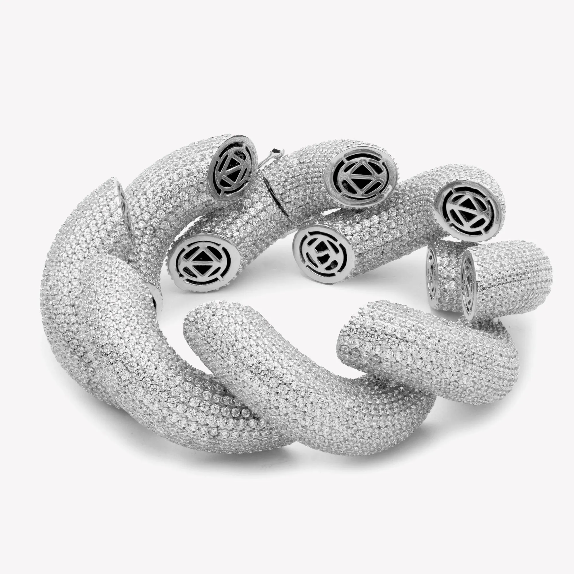 LARGE PAVÉ TORSADE BRACELET