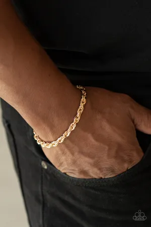 Last Lap Gold Paparazzi Men's Bracelet