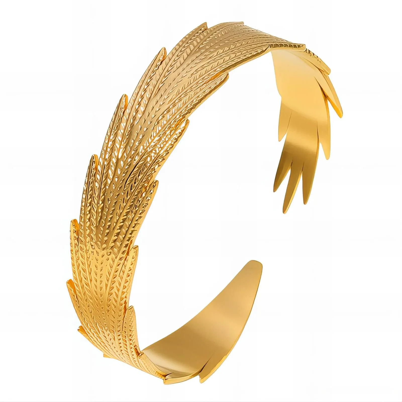 Leaf Fringe Statement Cuff – 18K Gold