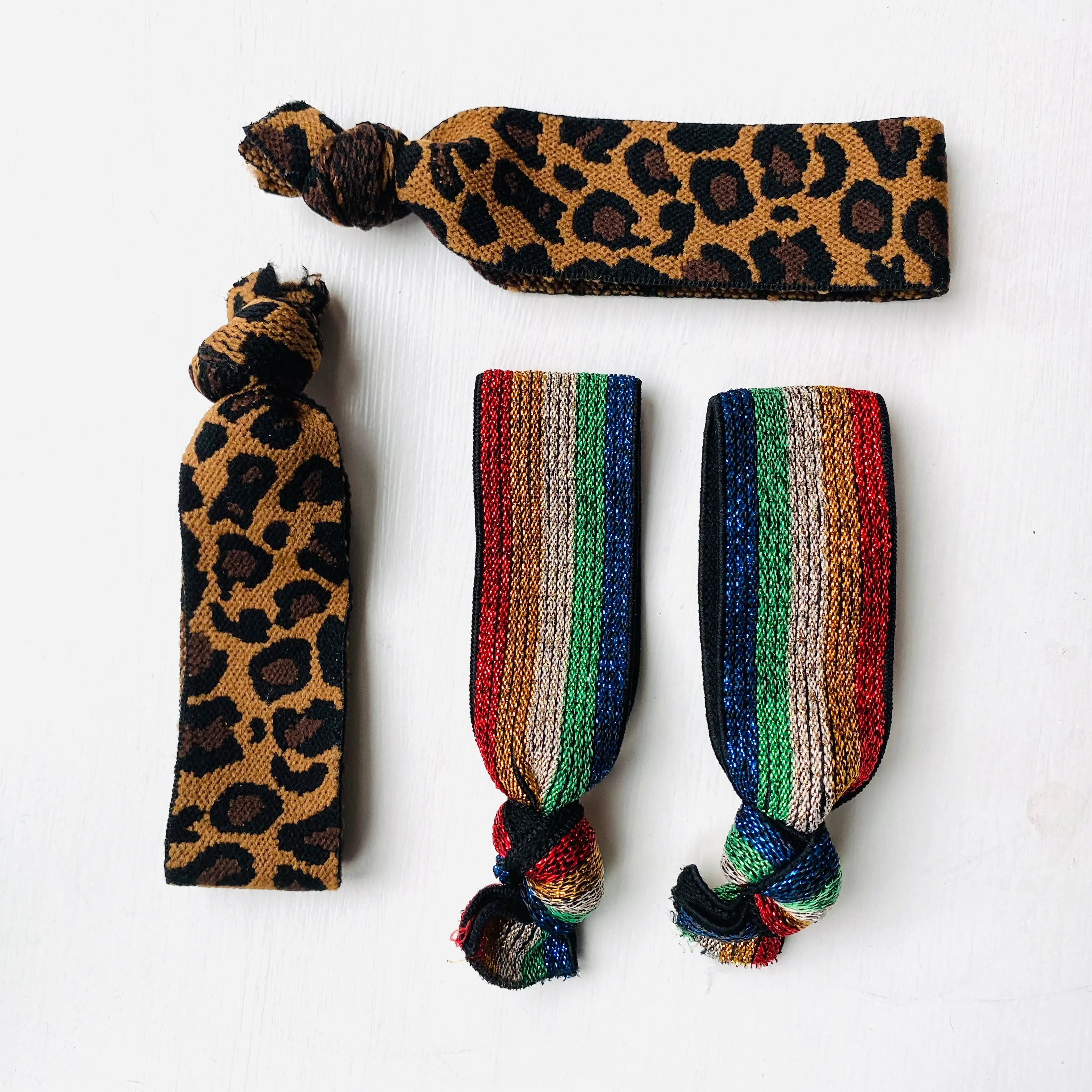 Leopard Print Hair Elastics (Set of Two)