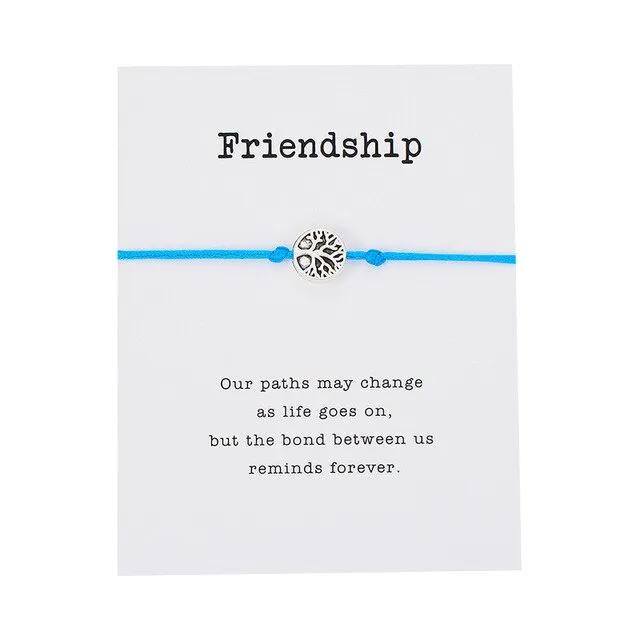 Life Tree Charm Bracelets for Women Men Children Lucky Red String Friendship Wish Bracelets Jewelry Gift Adjustable