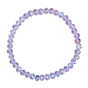 Lilac Flirt AB Faceted Rondelle 6mm Bracelet