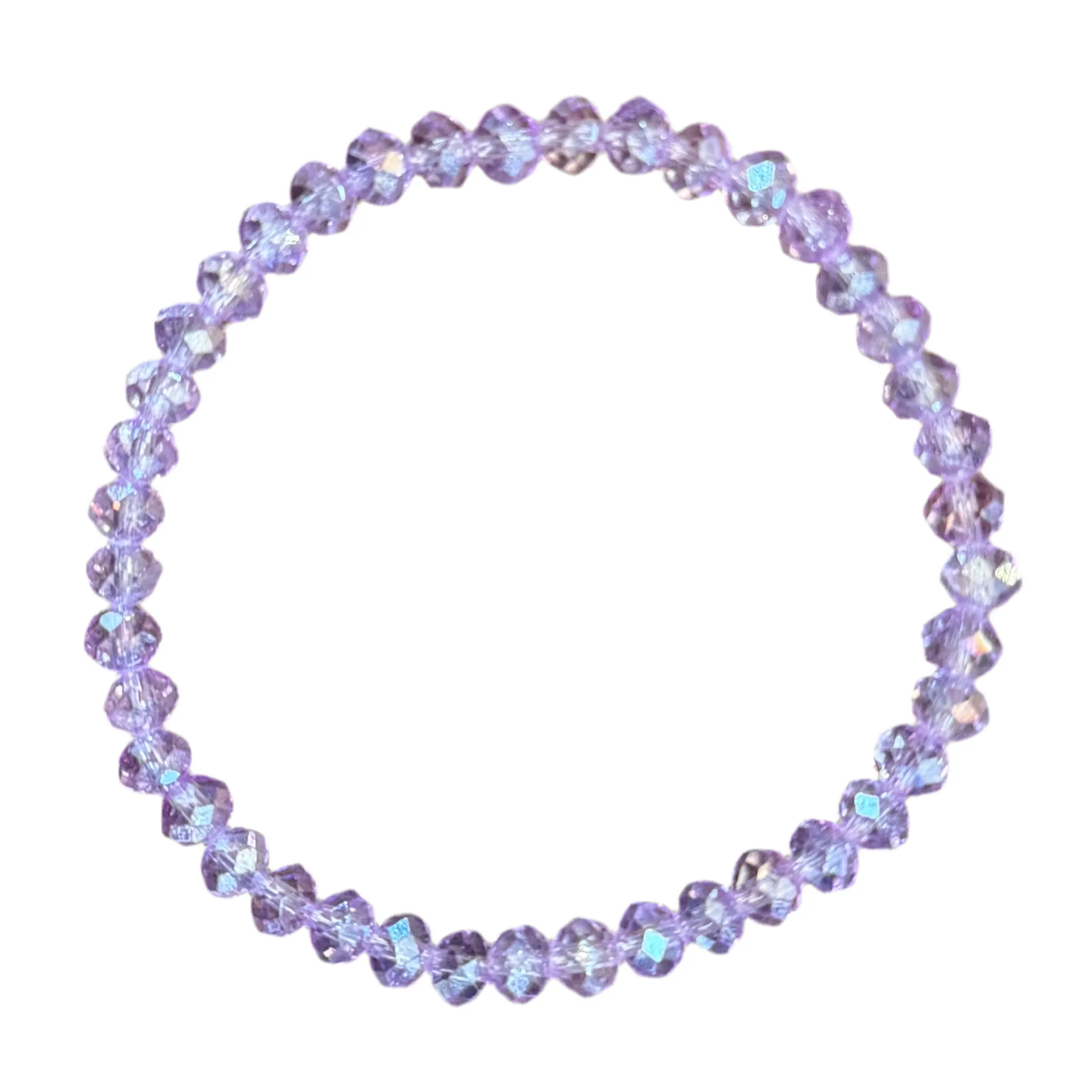 Lilac Flirt AB Faceted Rondelle 6mm Bracelet