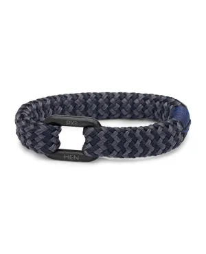 Limp Lee 12mm Flate Rope Navy Slate Gray Black