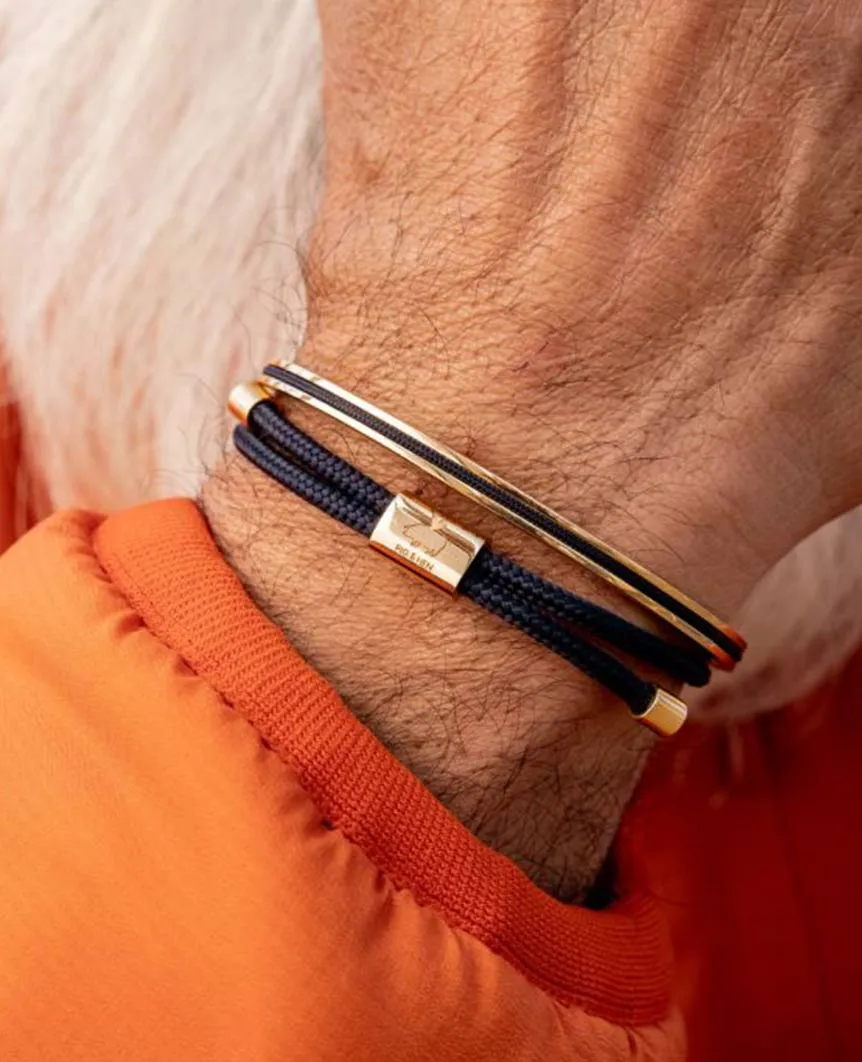 Little Lewis Navy Gold Bracelet
