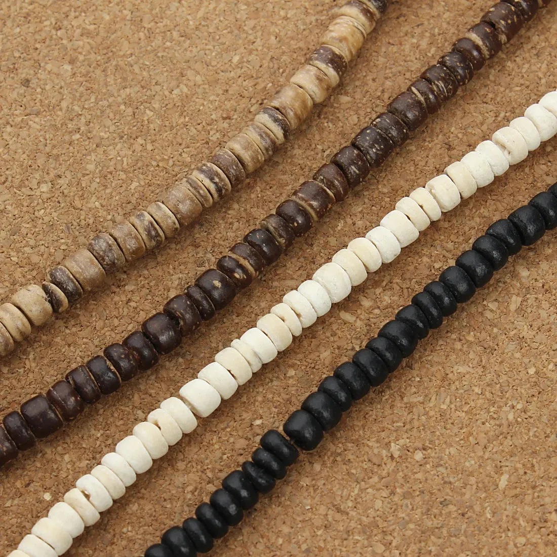 Louleur Natural Wooden Beads Buddhism Bijoux Round Coconut Shell Wood Loose Spacer Beads For DIY Bracelet Jewelry Making