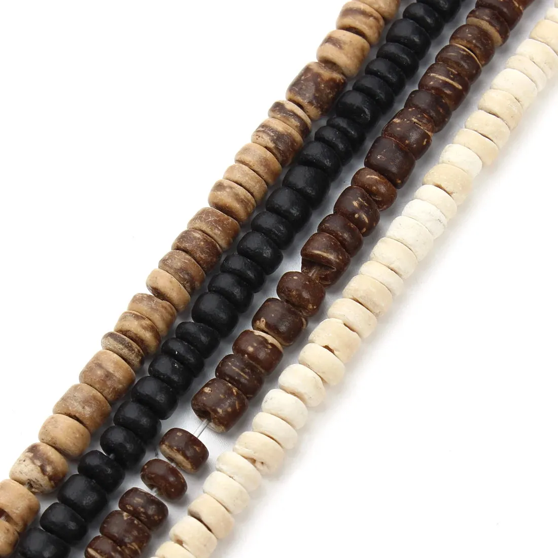 Louleur Natural Wooden Beads Buddhism Bijoux Round Coconut Shell Wood Loose Spacer Beads For DIY Bracelet Jewelry Making