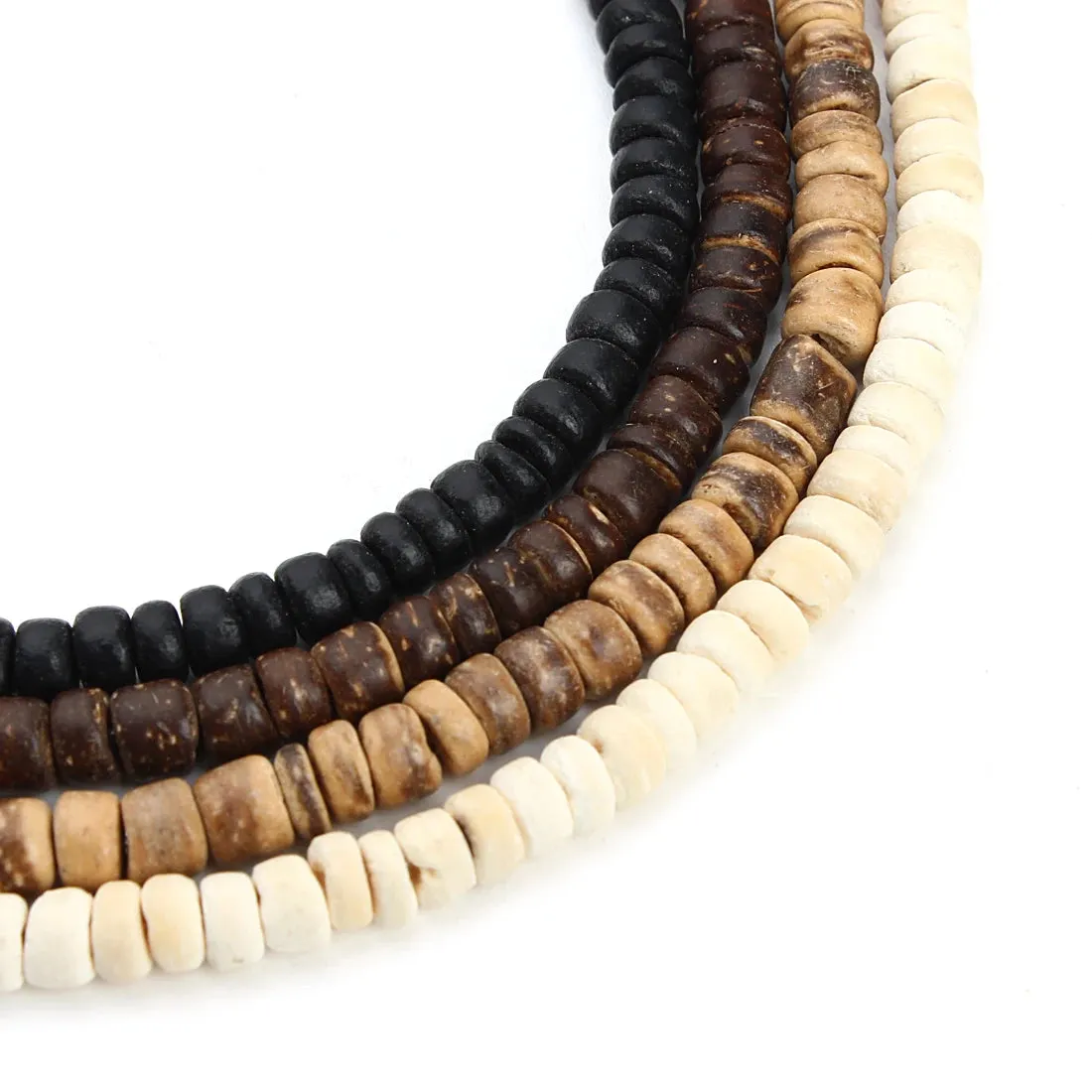 Louleur Natural Wooden Beads Buddhism Bijoux Round Coconut Shell Wood Loose Spacer Beads For DIY Bracelet Jewelry Making