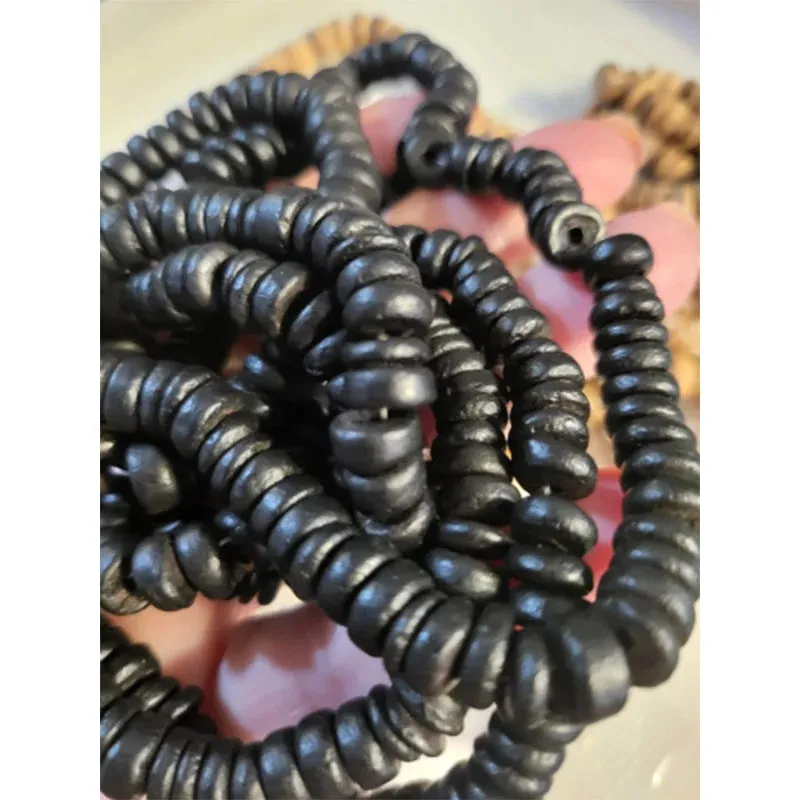Louleur Natural Wooden Beads Buddhism Bijoux Round Coconut Shell Wood Loose Spacer Beads For DIY Bracelet Jewelry Making