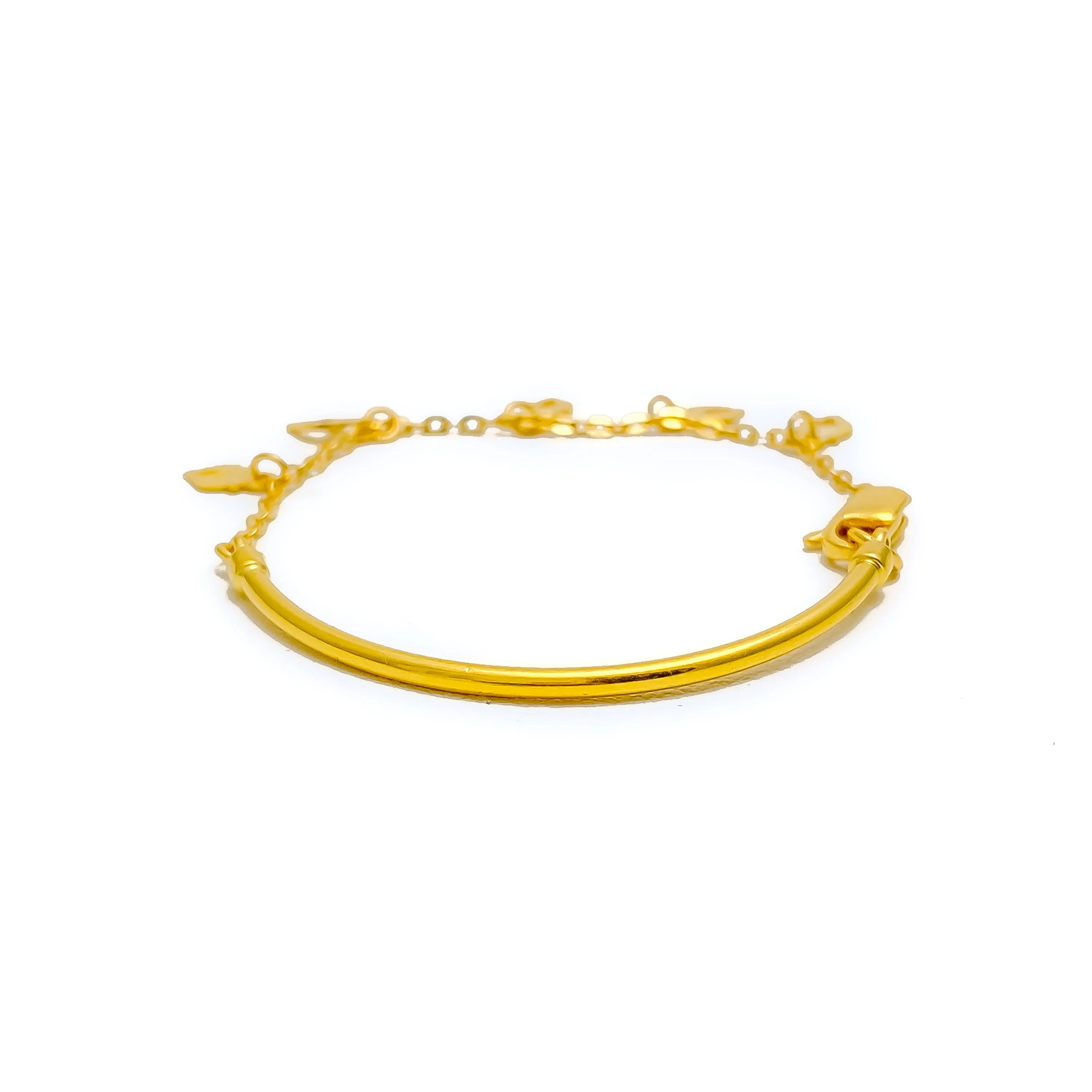 Lovely Charm 22k Gold Flexi Baby Bracelet