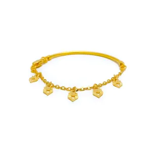 Lovely Charm 22k Gold Flexi Baby Bracelet