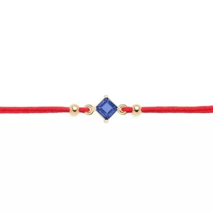 Lucky Blue Crystal Red String Protection Bracelet
