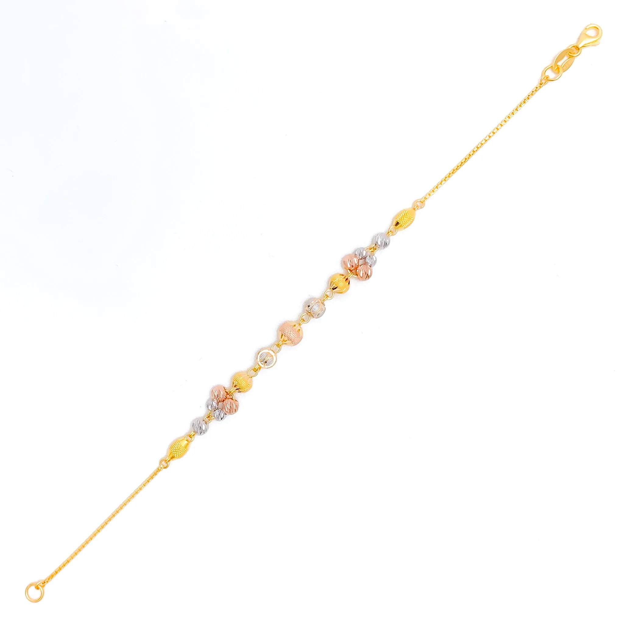 Luminous Three-Tone 22k Gold Bracelet