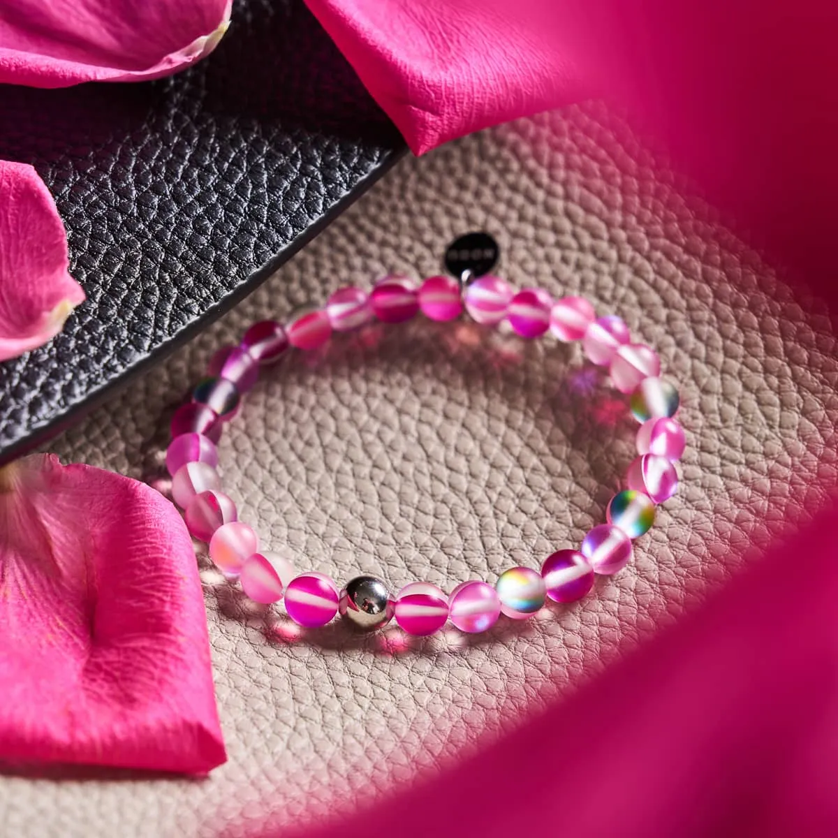 Magenta Magic | Silver | Mermaid Glass Bead Bracelet