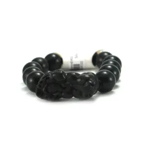 Mala Bracelet "Black Rosewood & Charm" #22