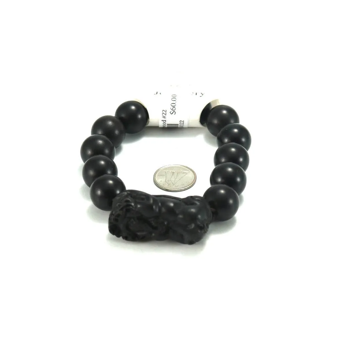 Mala Bracelet "Black Rosewood & Charm" #22