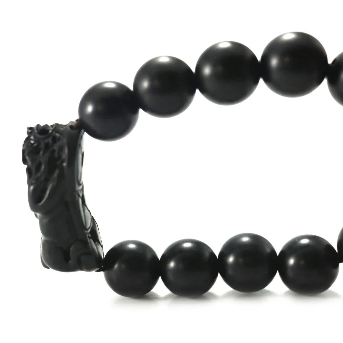 Mala Bracelet "Black Rosewood & Charm" #22