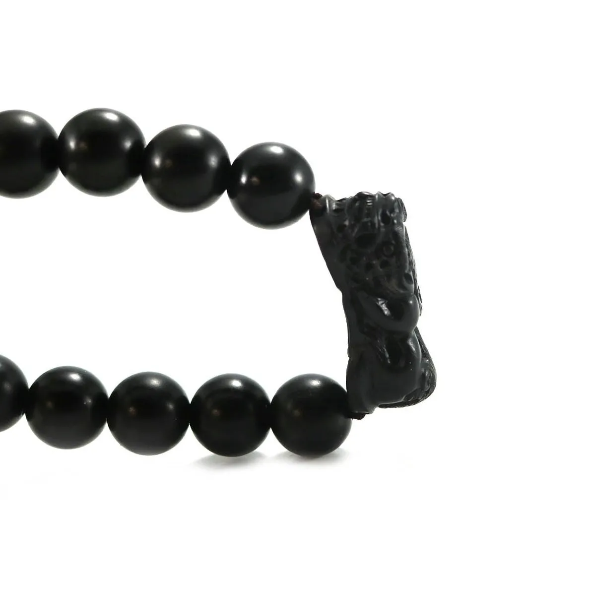 Mala Bracelet "Black Rosewood & Charm" #22