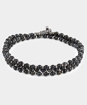 Maor The Silver Agora Bracelet / Necklace in Navy