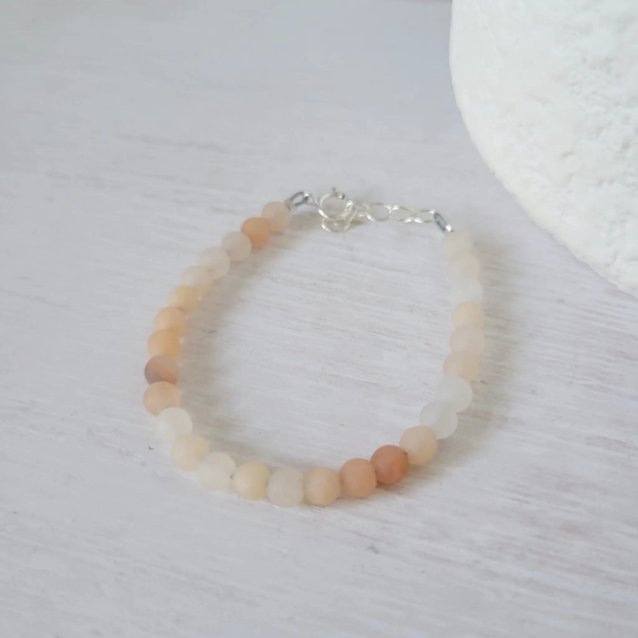 Mauve & Cream Girls Bracelet Stacking Set - Set of 3 or Each