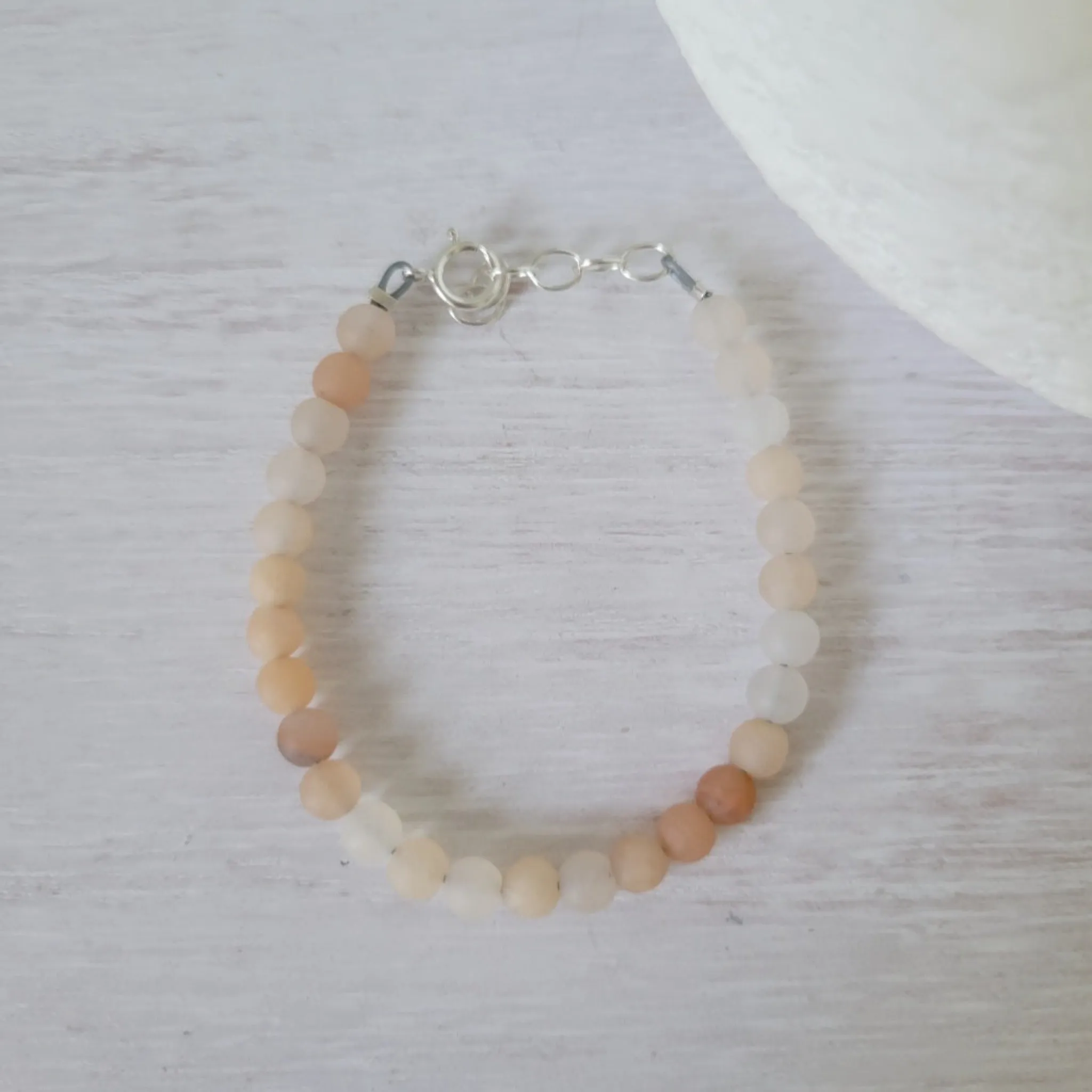 Mauve & Cream Girls Bracelet Stacking Set - Set of 3 or Each